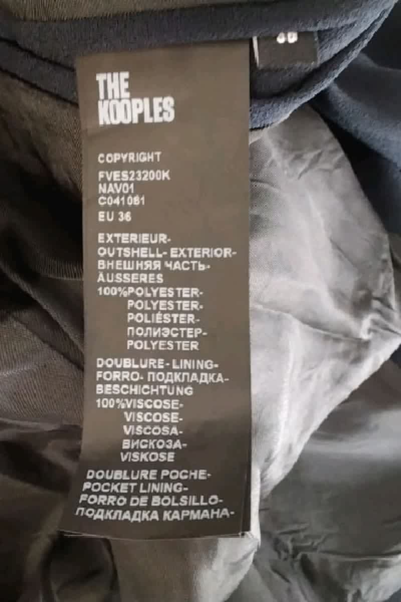 Blazer The Kooples Marine en Polyester