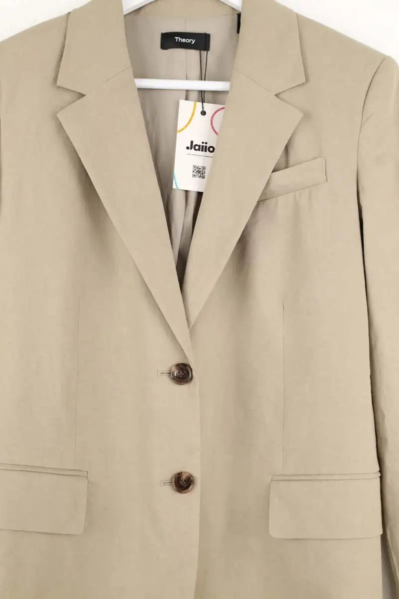 Blazer Theory Beige en Lin