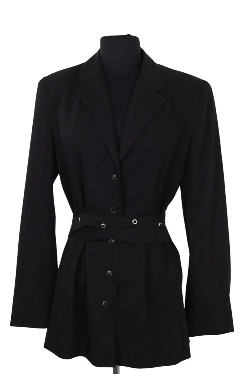 Blazer Time Noir en Laine, taille M - Seconde Main