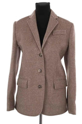 Blazer Tory Burch Beige en Laine, taille XS - Seconde Main