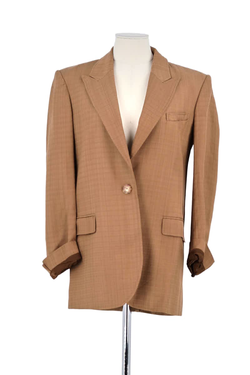 Blazer Tresse Marron en Viscose, taille XS - Seconde Main