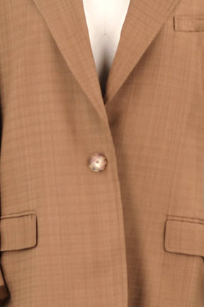 Blazer Tresse Marron en Viscose