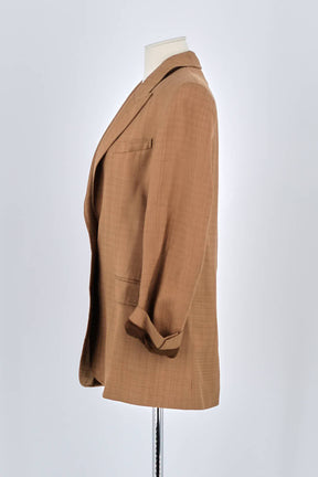 Blazer Tresse Marron en Viscose