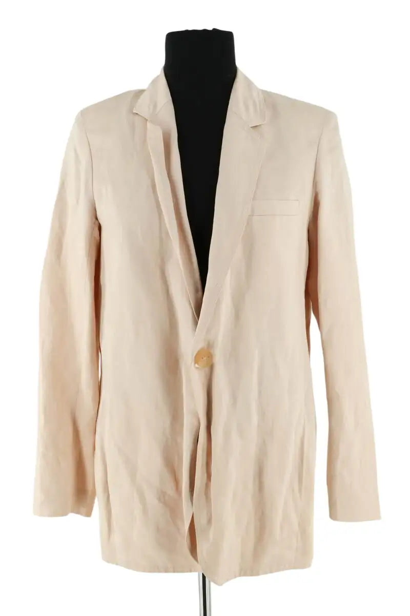 Blazer Vanessa Bruno Rose en Lin, taille S - Seconde Main
