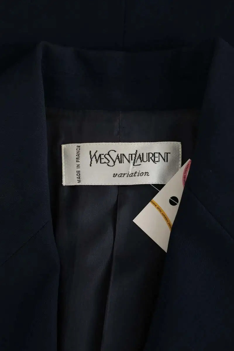Blazer Yves Saint Laurent Bleu en Laine