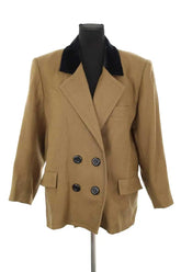 Blazer Yves Saint Laurent Camel en Laine, taille L - Seconde Main