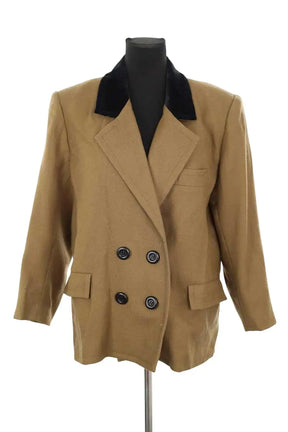 Blazer Yves Saint Laurent Camel en Laine, taille L - Seconde Main