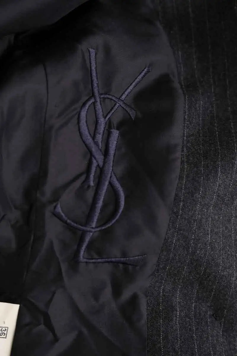 Blazer Yves Saint Laurent Gris en Laine