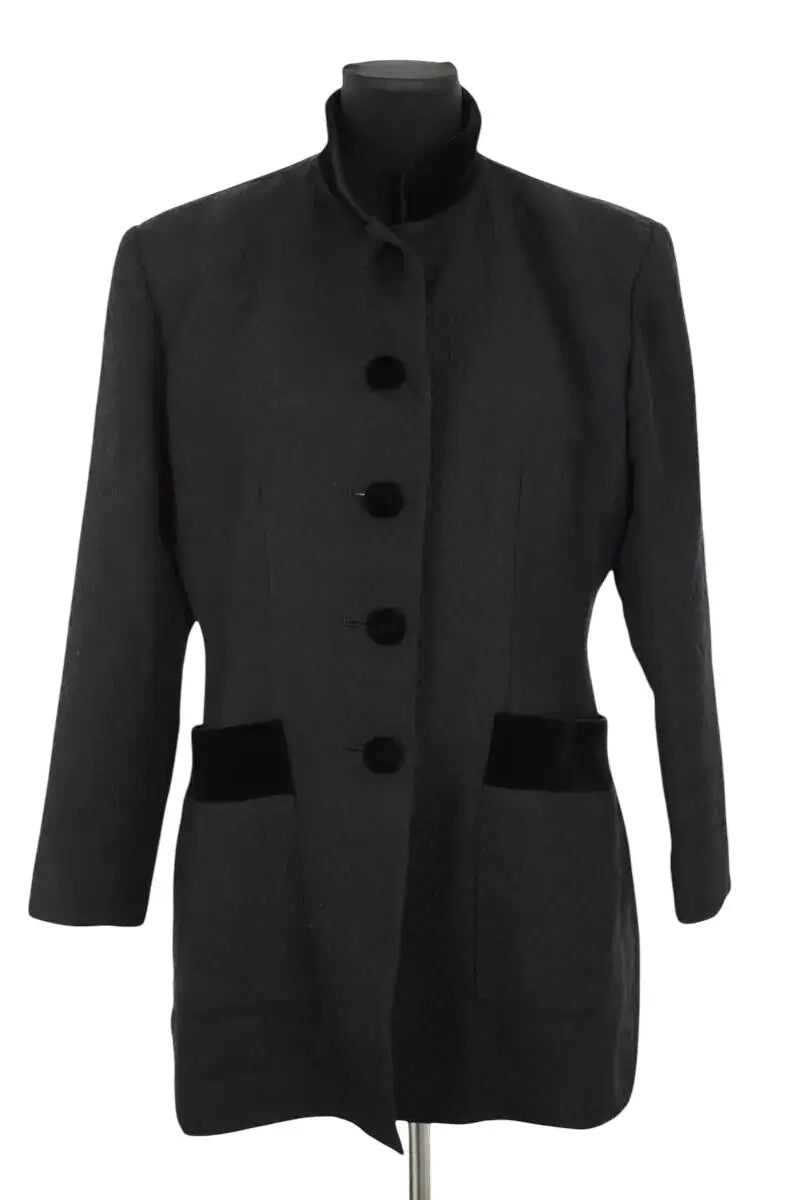 Blazer Yves Saint Laurent Noir en Coton, taille XXL - Seconde Main