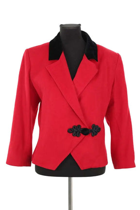 Blazer Yves Saint Laurent Rouge en Laine, taille XL - Seconde Main