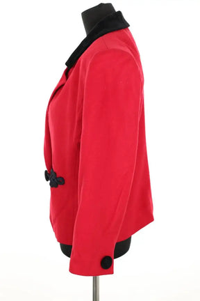 Blazer Yves Saint Laurent Rouge en Laine