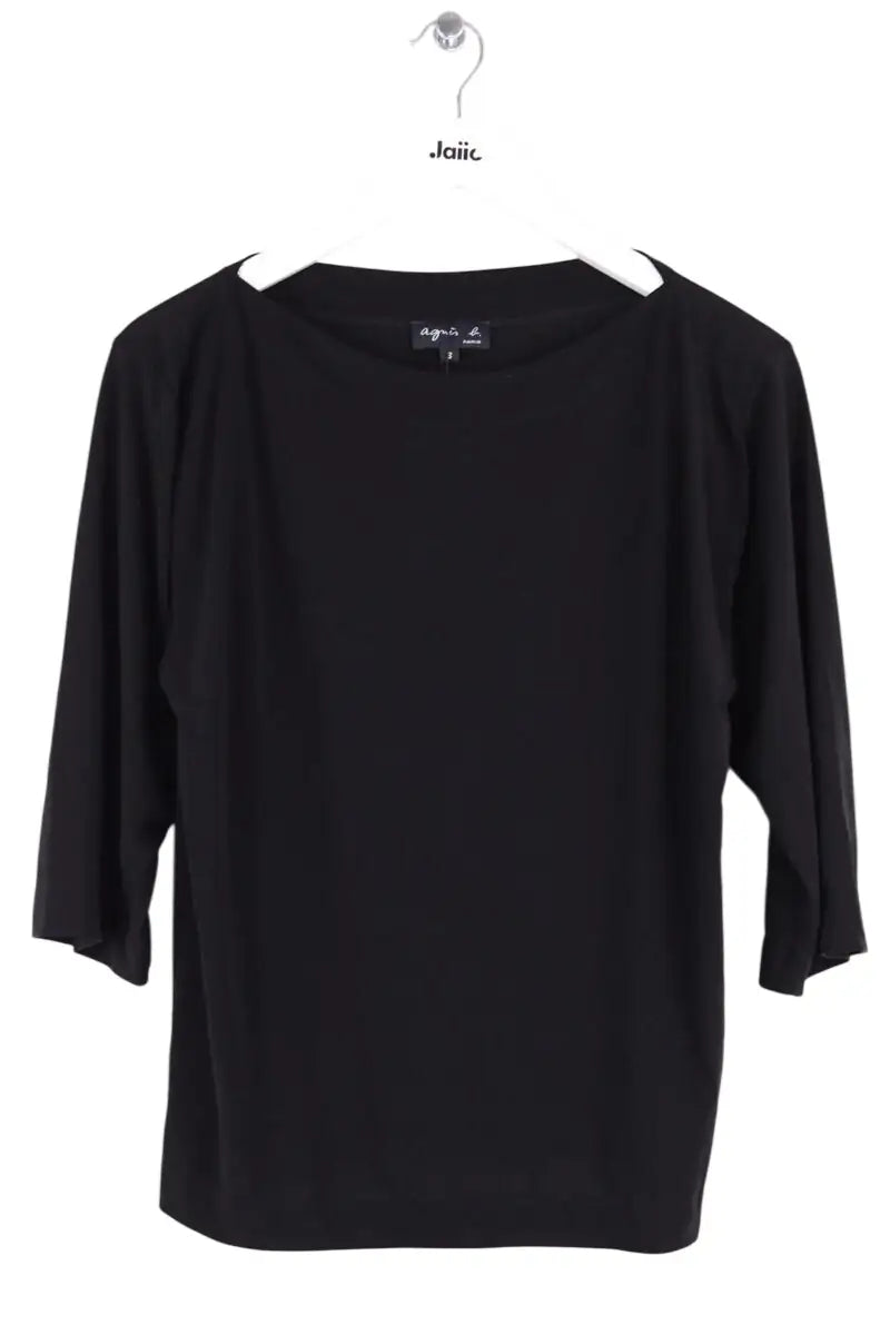Blouse Agnès B. Noir en Synthétique, taille L - Seconde Main