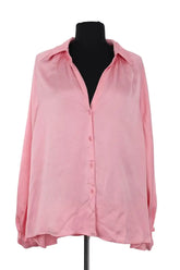 Blouse American Vintage Rose en Synthétique, taille M - Seconde Main