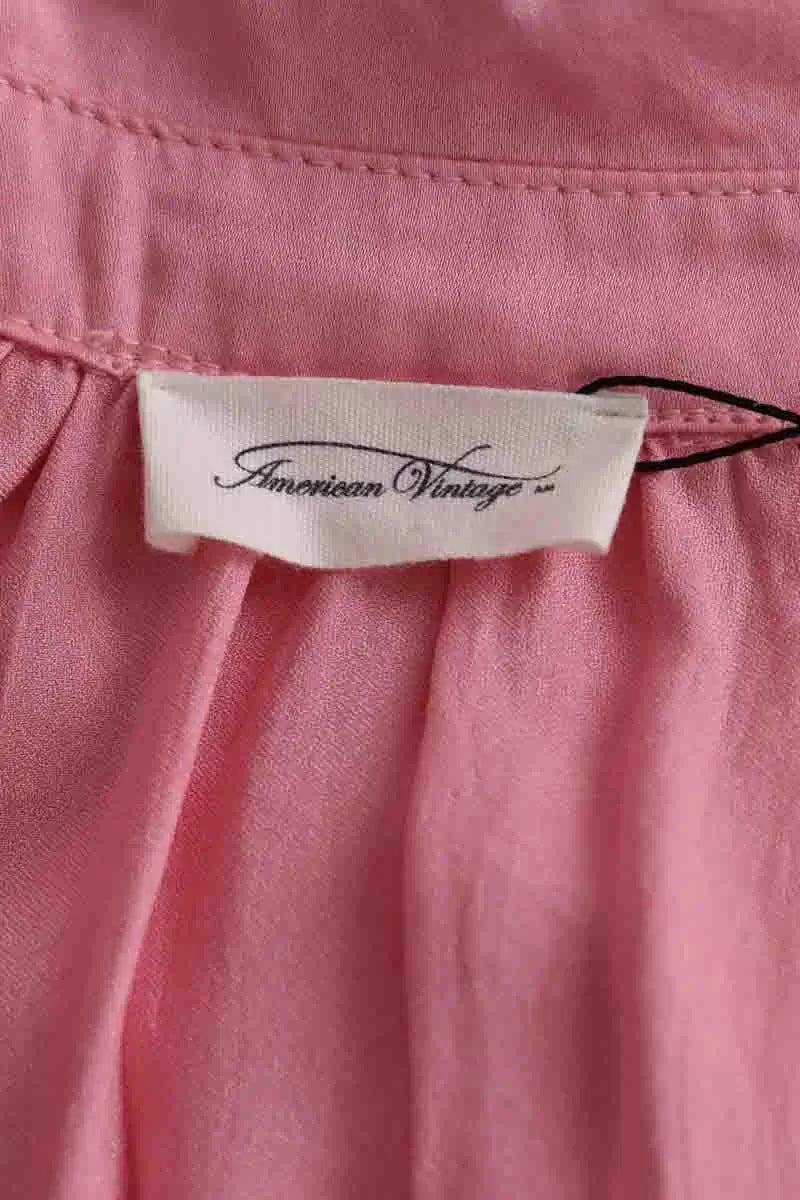 Blouse American Vintage Rose en Synthétique