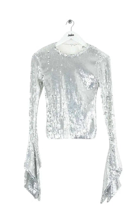Blouse Ami Argent en Polyester, taille XS - Seconde Main