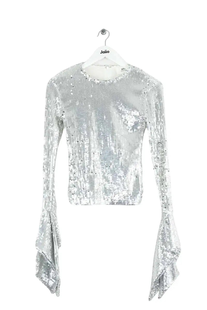 Blouse Ami Argent en Polyester, taille XS - Seconde Main