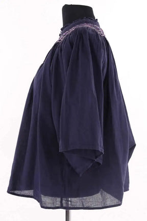 Blouse Antik Batik Bleu en Coton