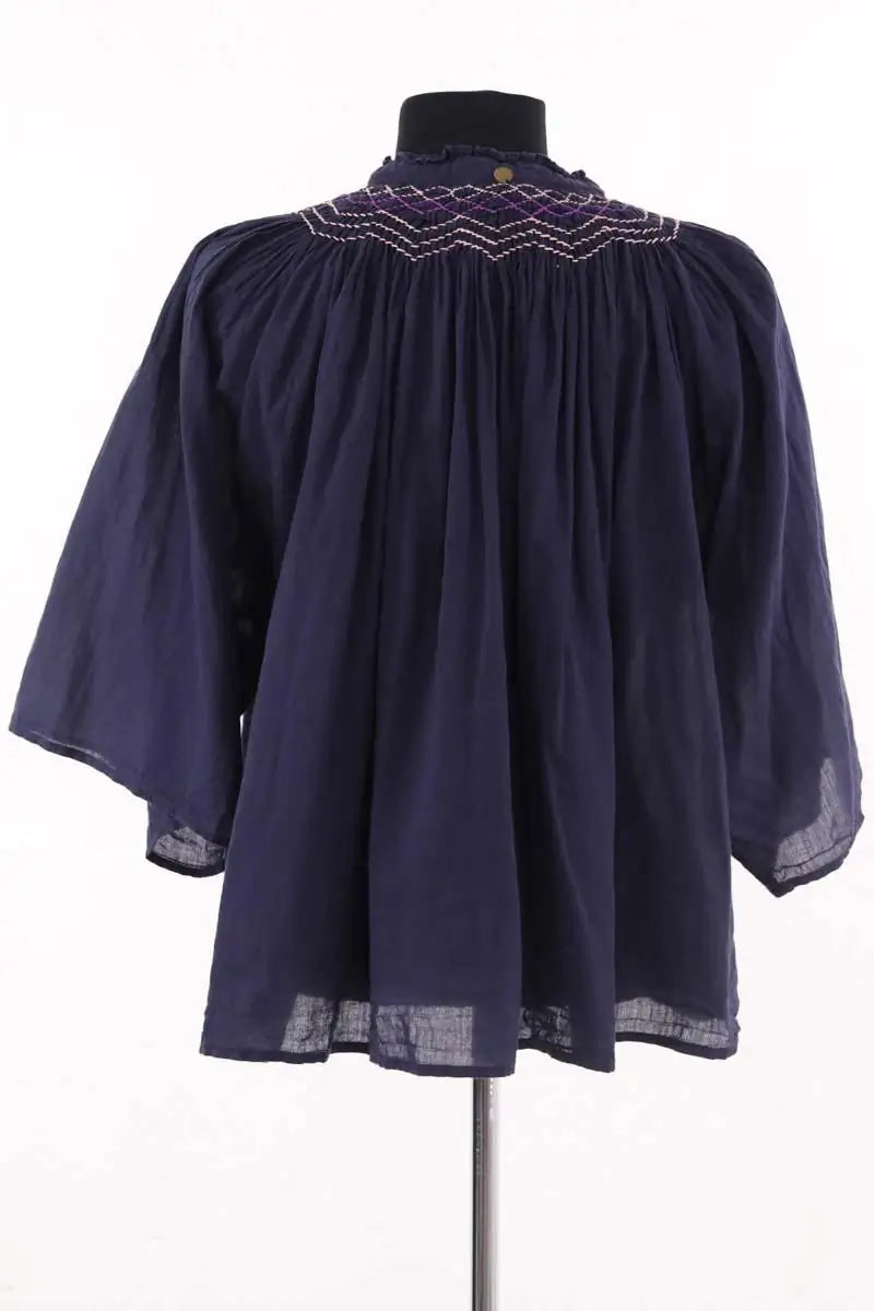 Blouse Antik Batik Bleu en Coton