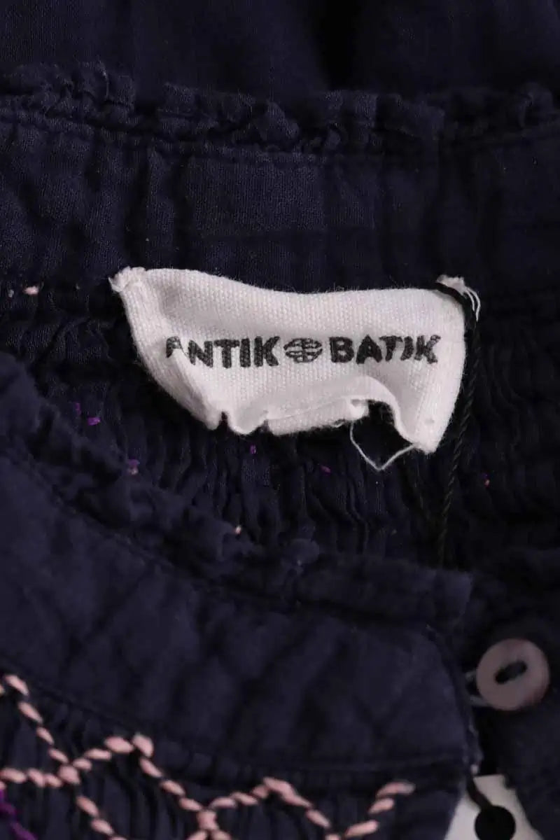 Blouse Antik Batik Bleu en Coton
