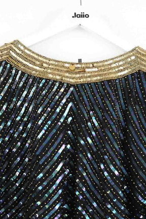 Blouse Antik Batik Bleu en Paillettes