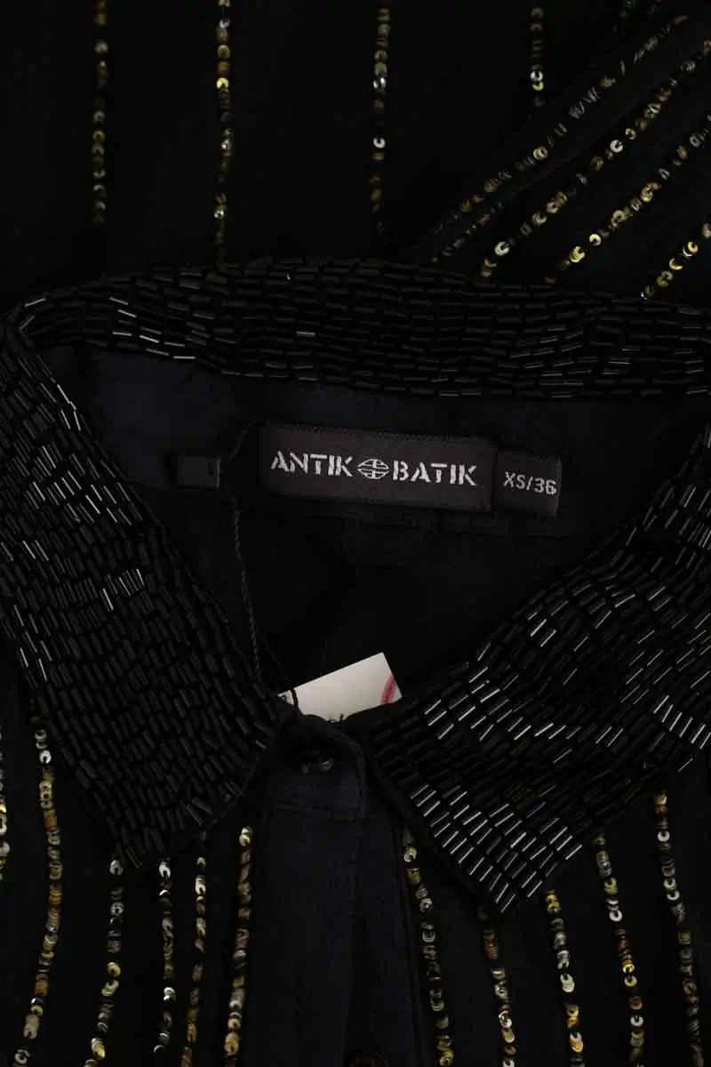 Blouse Antik Batik Milton Noir en Viscose