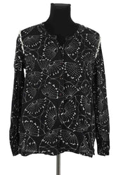 Blouse Antik Batik Noir en Coton, taille L - Seconde Main