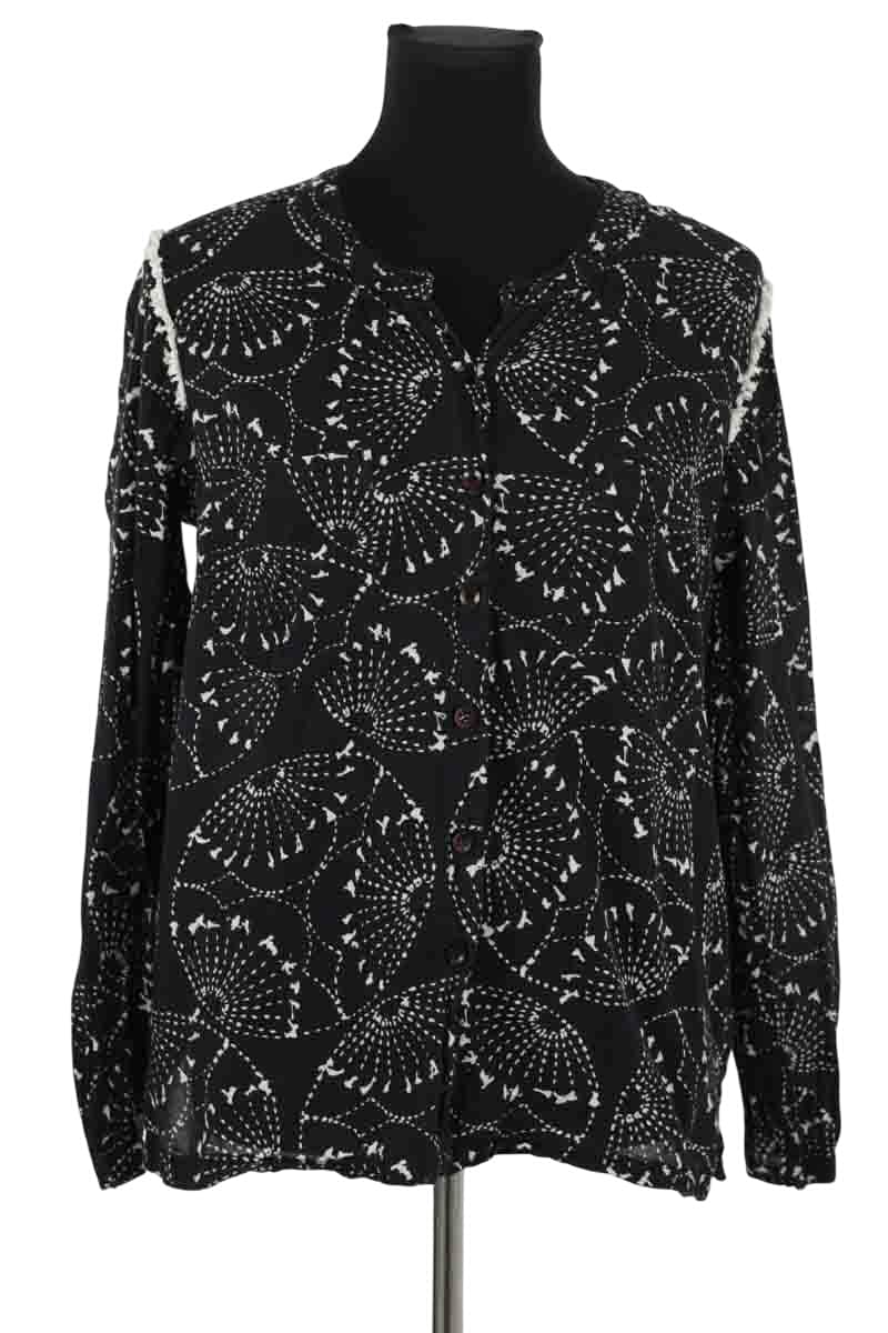 Blouse Antik Batik Noir en Coton, taille L - Seconde Main