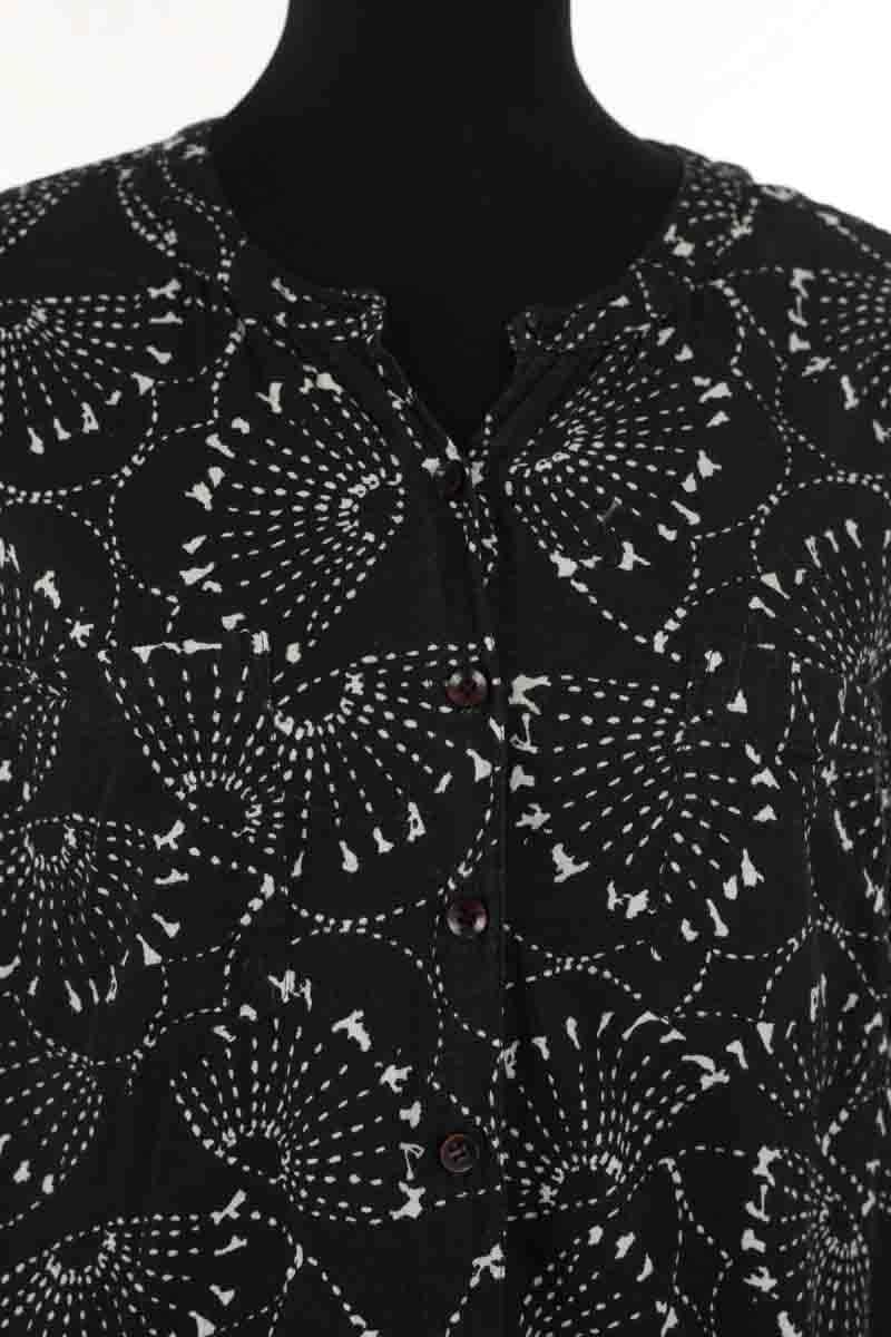 Blouse Antik Batik Noir en Coton