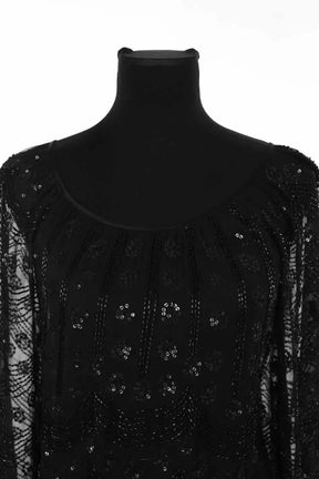 Blouse Antik Batik Noir en Paillettes