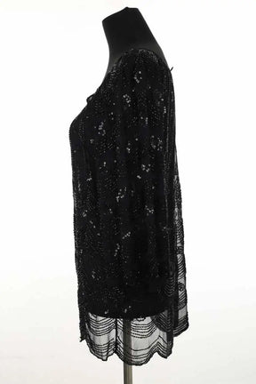 Blouse Antik Batik Noir en Paillettes