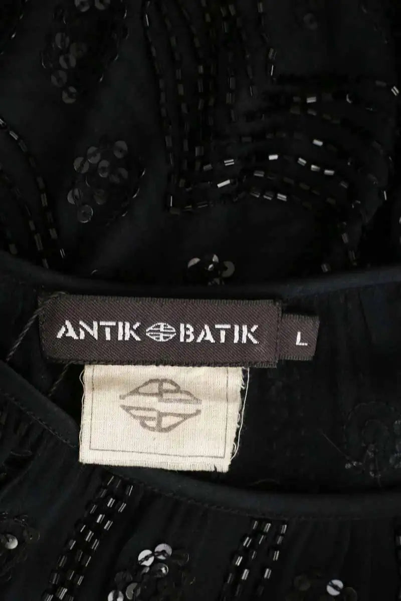 Blouse Antik Batik Noir en Paillettes