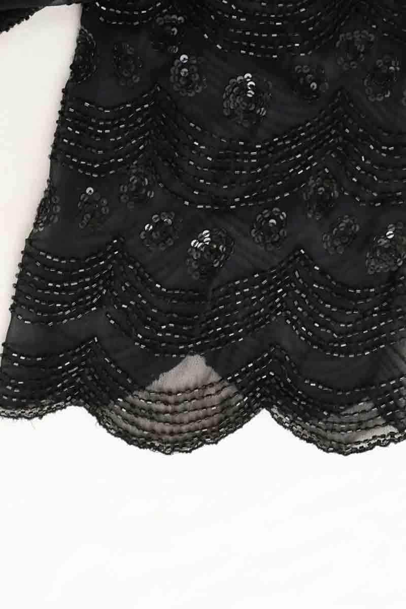 Blouse Antik Batik Noir en Paillettes