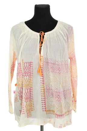 Blouse Antik Batik Rose en Coton, taille M - Seconde Main