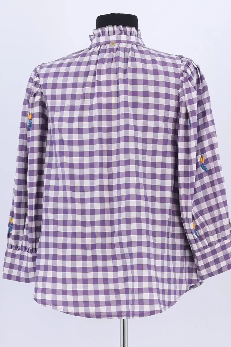 Blouse Antik Batik Violet en Coton