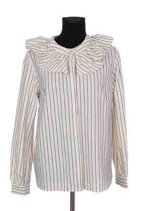 Blouse Balzac Ecru en Coton, taille L - Seconde Main