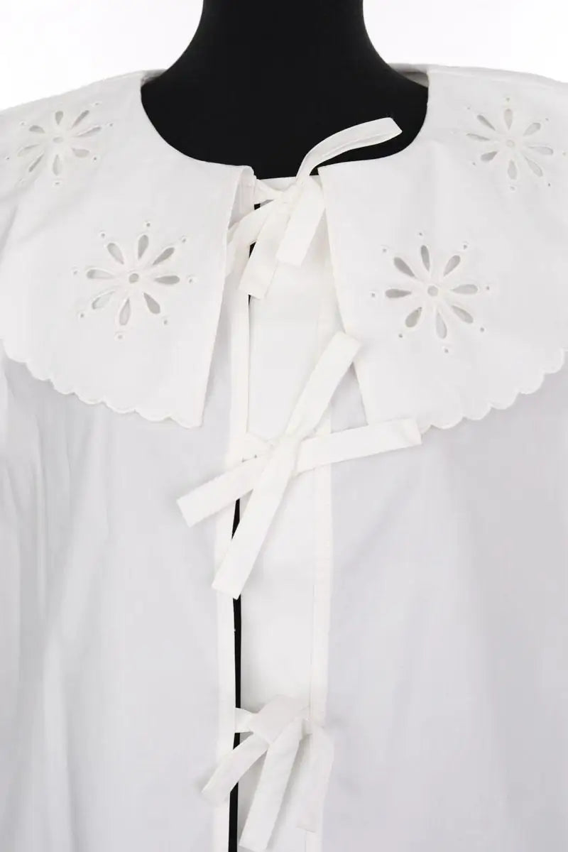 Blouse Balzac Moana Blanc en Coton
