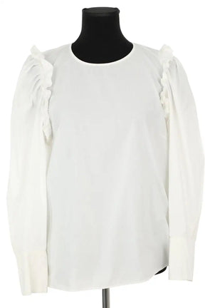 Blouse Ba&Sh Blanc en Coton, taille L - Seconde Main