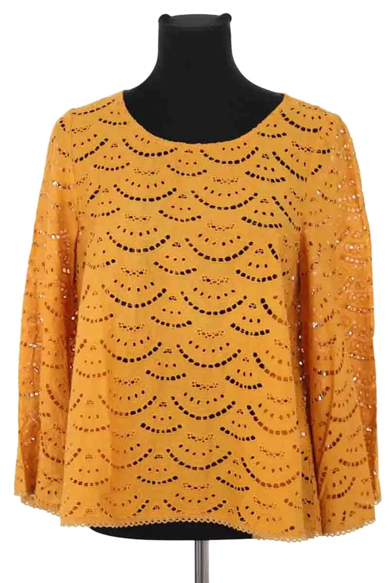 Blouse Ba&Sh Jaune en Coton, taille S - Seconde Main