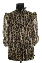 Blouse Bash Kaki en Soie, taille S - Seconde Main