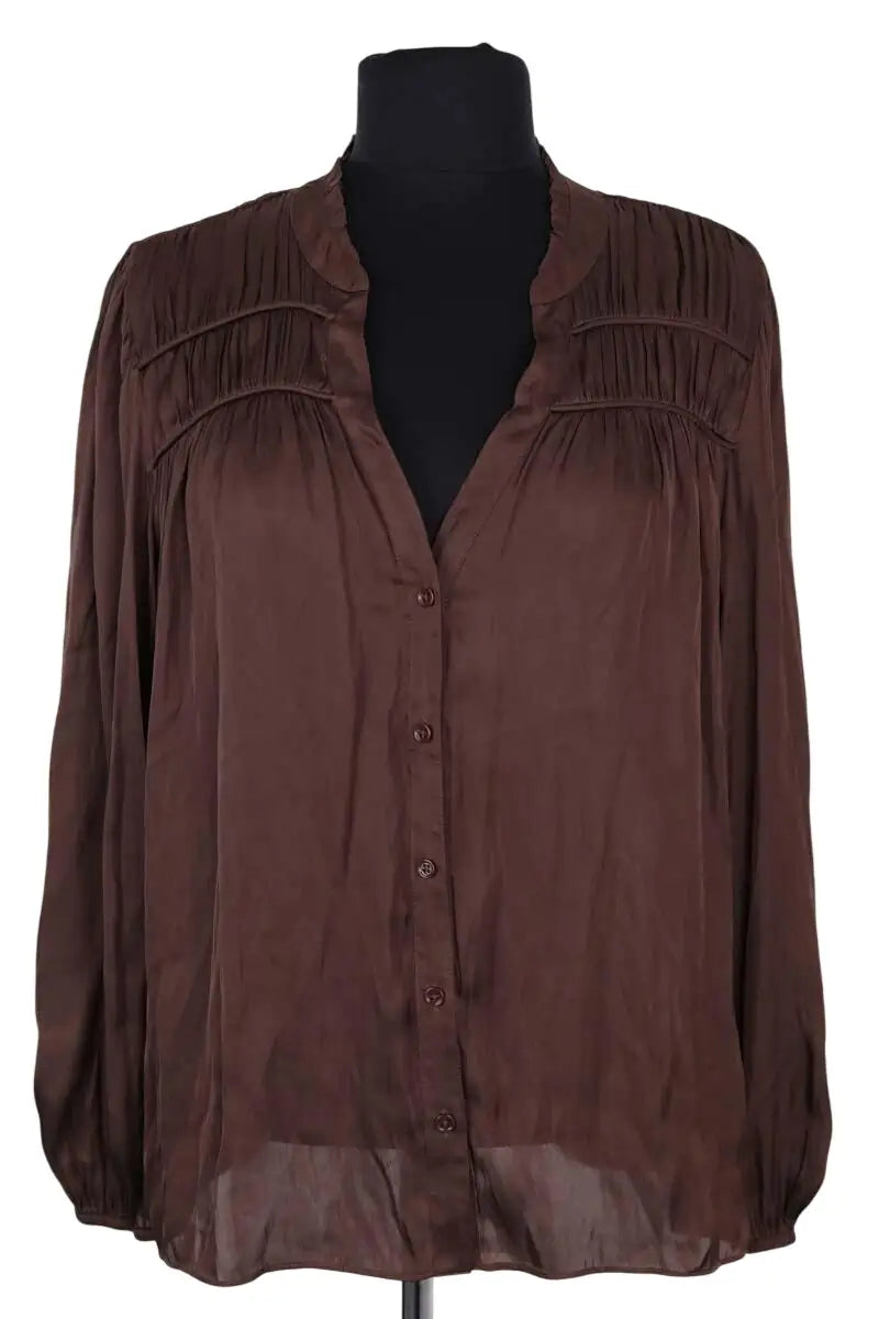 Blouse Ba&Sh Marron en Synthétique, taille S - Seconde Main