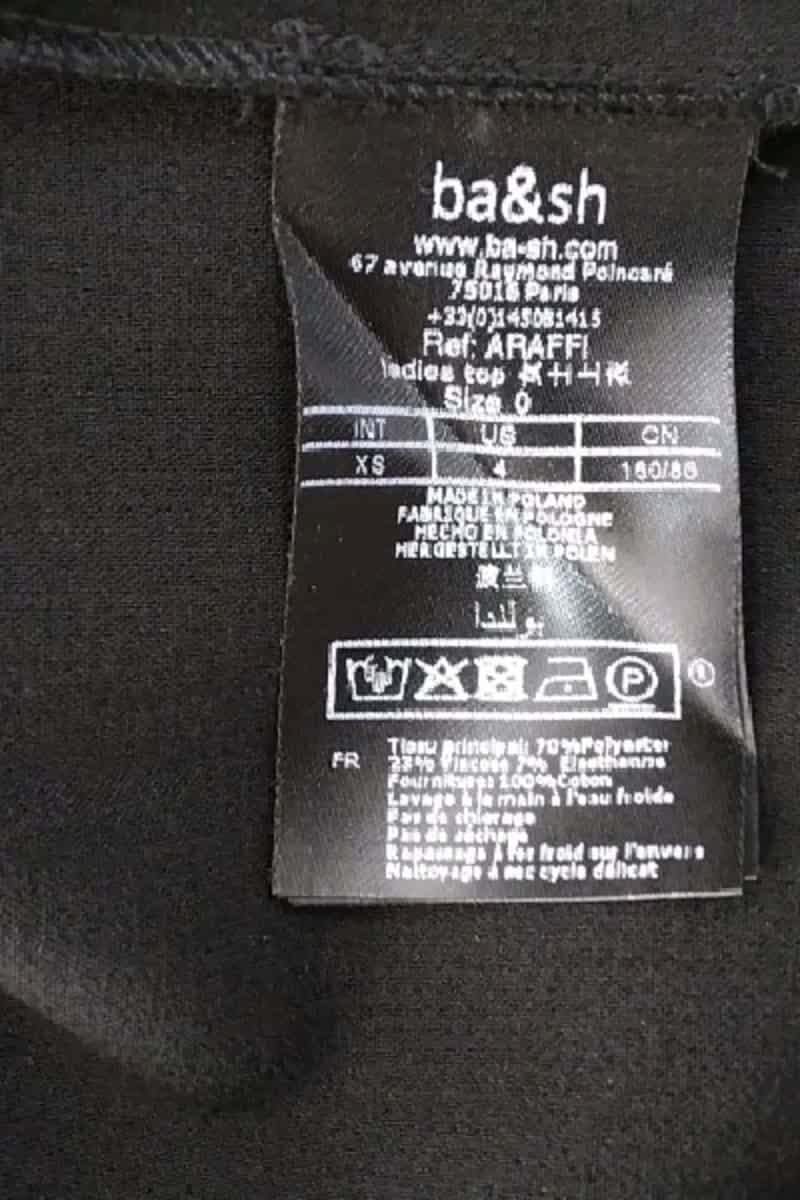 Blouse Bash Noir en Polyester