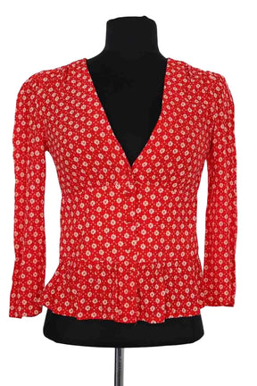 Blouse Ba&Sh Rouge en Viscose, taille XS - Seconde Main