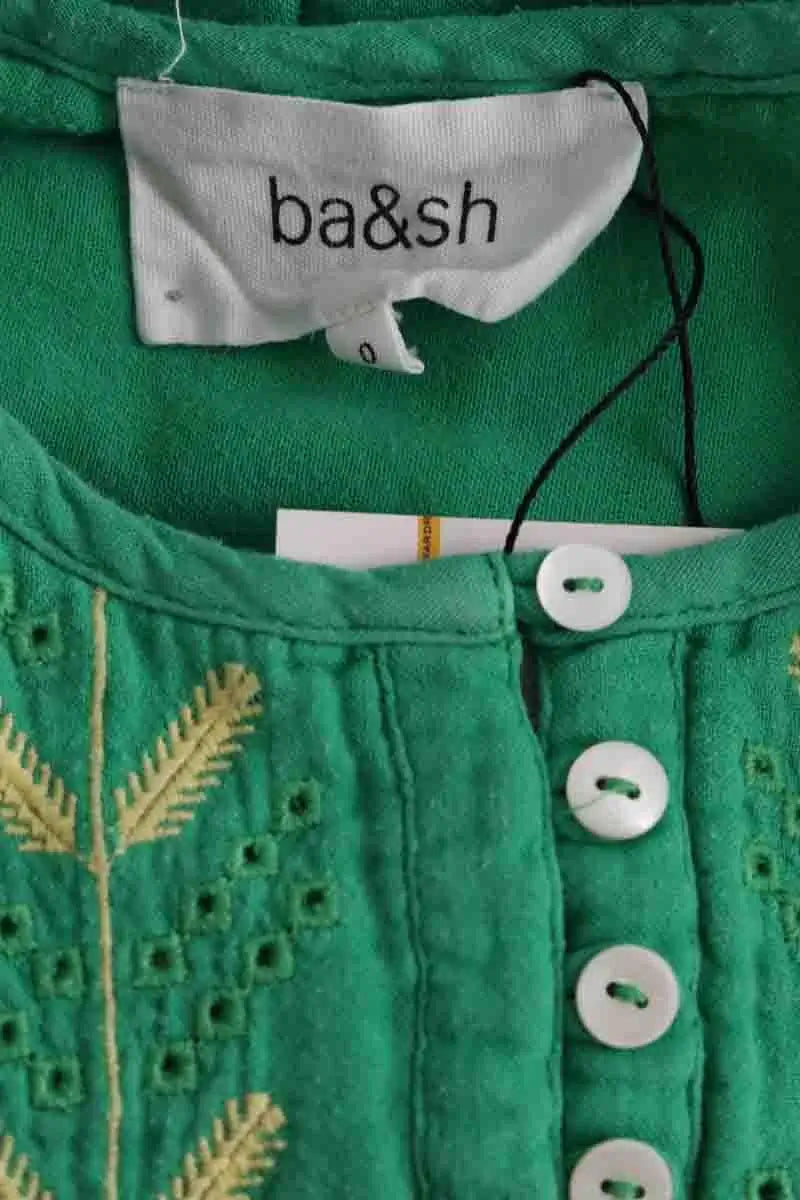 Blouse Ba&Sh Vert en Coton