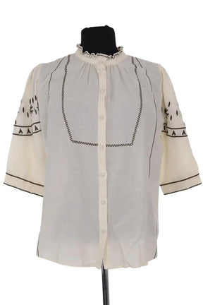 Blouse Berenice Ecru en Coton, taille M - Seconde Main