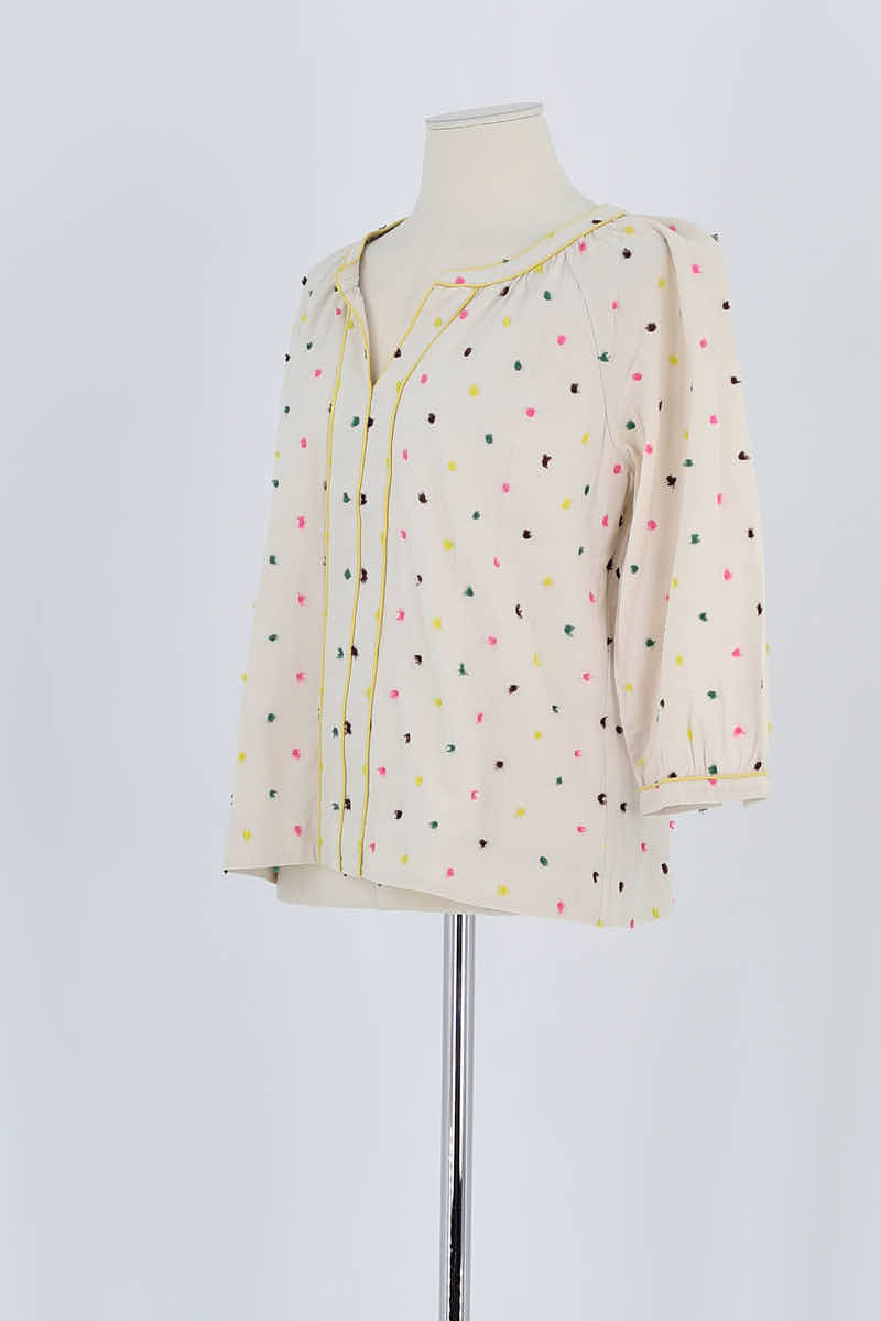Blouse Boden Beige en Coton