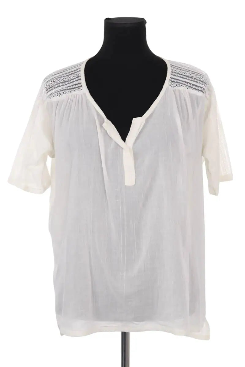 Blouse Charlie Joe Beige en Coton, taille XS - Seconde Main