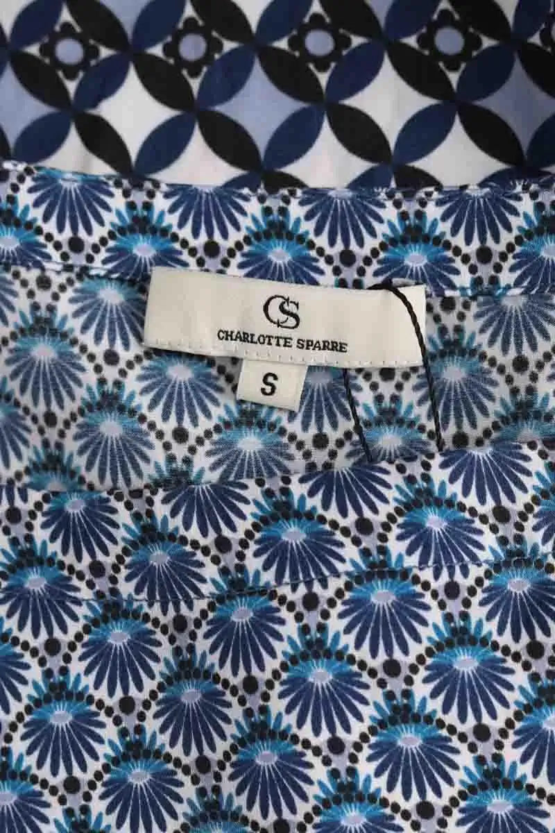 Blouse Charlotte Sparre Bleu en Soie