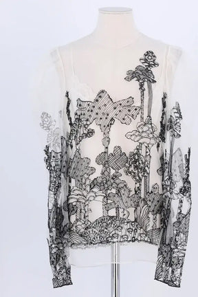 Blouse Chloé Blanc en Soie