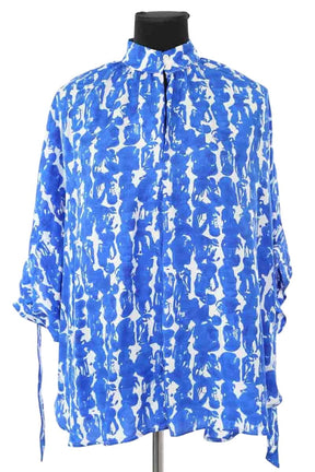 Blouse Christian Wijnants Tadi Bleu en Soie, taille M - Seconde Main