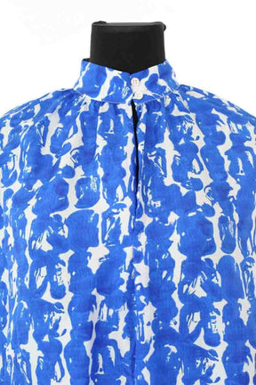 Blouse Christian Wijnants Tadi Bleu en Soie